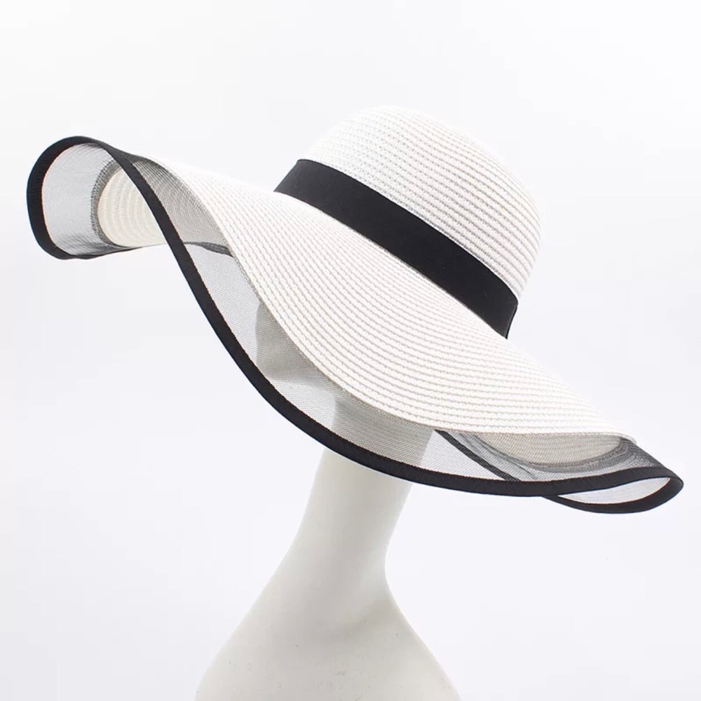😁 Elegant Vegan Straw Hat: White